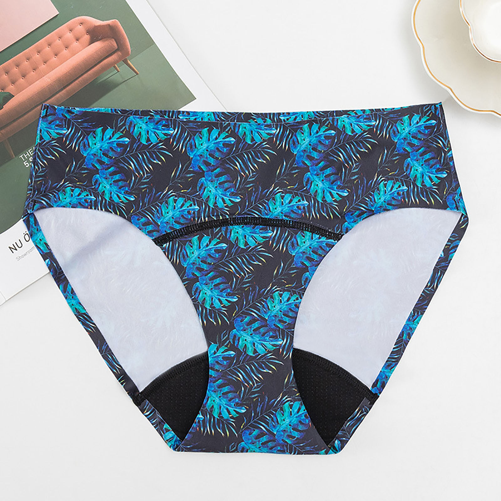 Menstrual Leakproof Bikini Bottom Mid Waisted Swim Bottoms For Teens, Women
