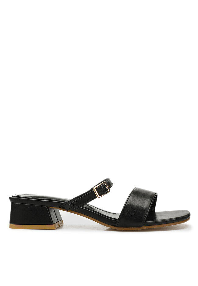 Kimmijim - Lynda Mini Buckle Block Heels (Female-Heels)