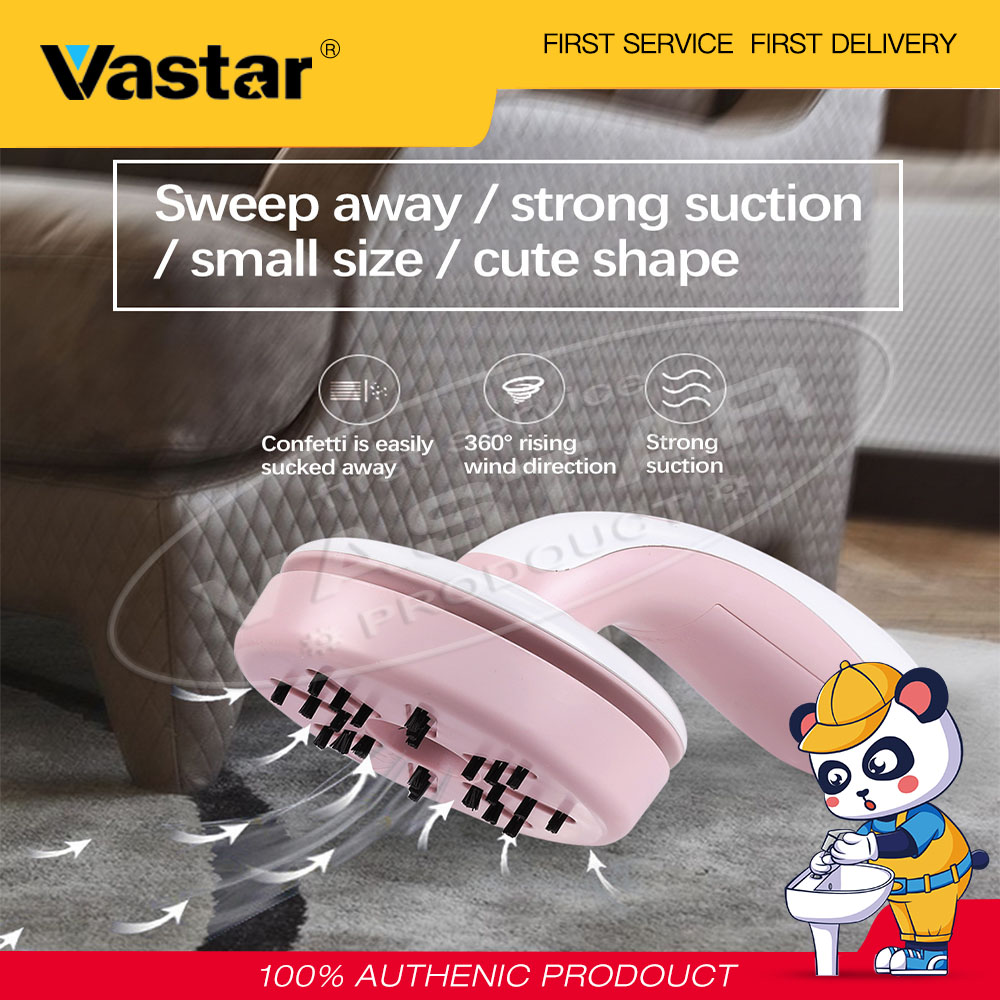 Vastar Mini Vacuum Cleaner Handheld Wireless Desk Vacuum Electric Cleaning Dust Collector Auto Portable Desktop Mini Vacuum Cleaner Desk Dust Sweep with Cleaning Brush for Easy To Clean Keyboard,Compu