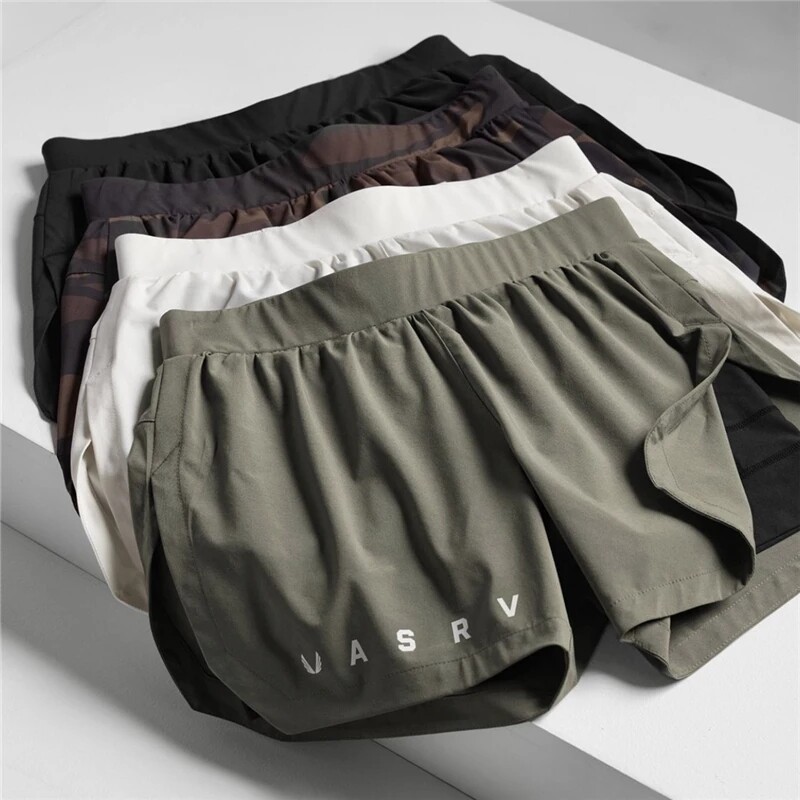 ASRV ULTRALIGHT 5'' HIGH SPLIT LINER SHORTS 2022 Camouflage Running Shorts Men 2 in 1 Sports Jogging Fitness Quick Dry Gym Bottoms